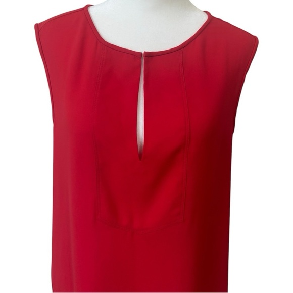 J.Crew Red Drapey Keyhole Top - Picture 5 of 8